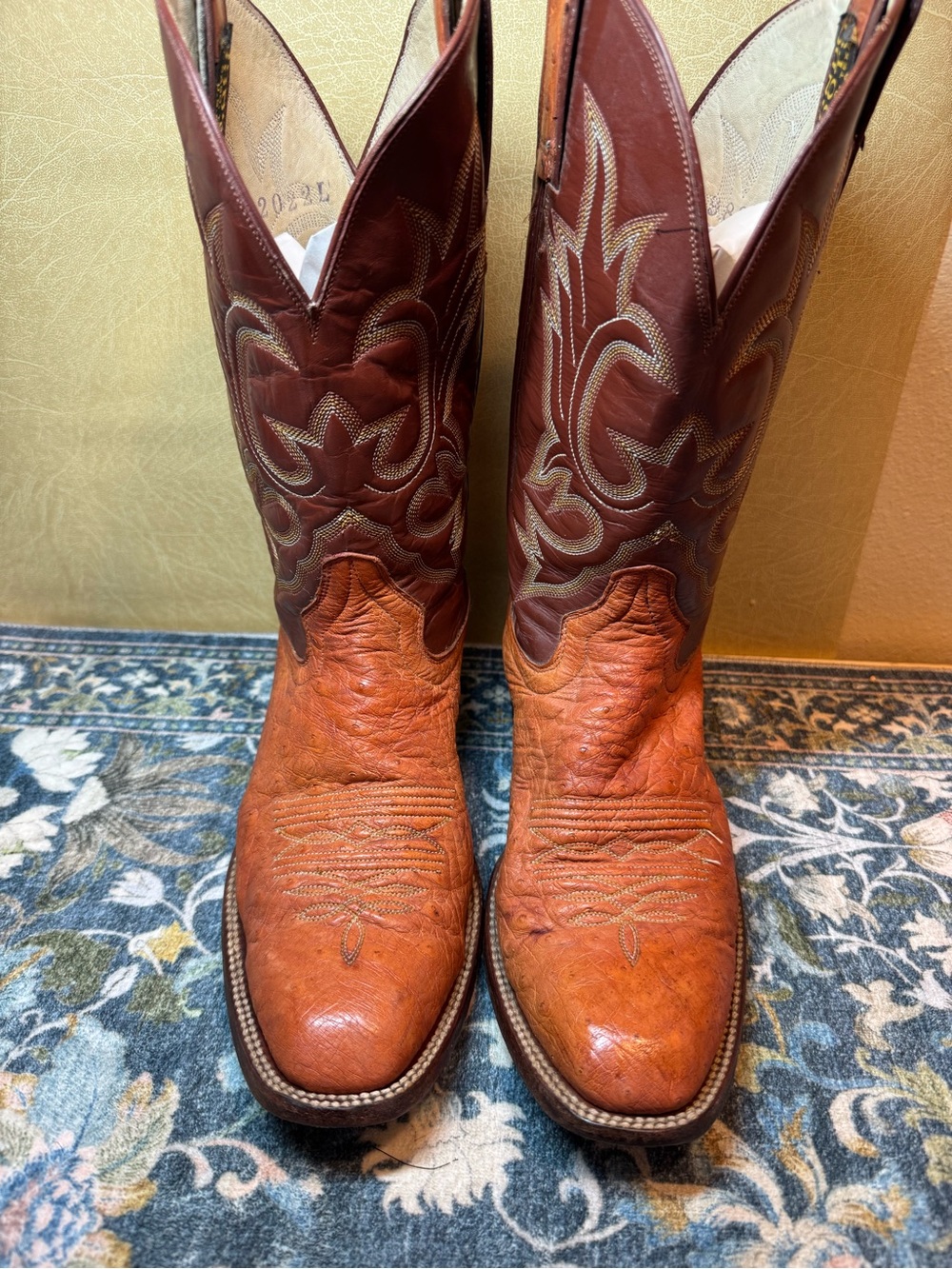 Ladies Hondo Smooth Ostrich Cowboy Boots